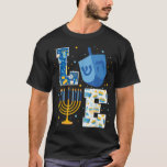 LOVE Cute Hanukkah Decorations Dreidel Menorah T-Shirt<br><div class="desc">LOVE Cute Hanukkah Decorations Dreidel Menorah Chanukah</div>