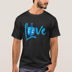 LOVE Cute Hanukkah Decorations Dreidel Menorah T-Shirt