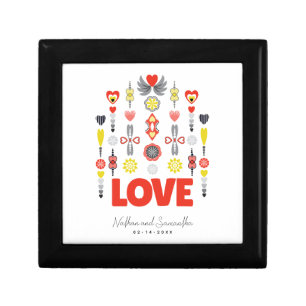 LOVE Cute Minimalist Anniversary  Gift Box