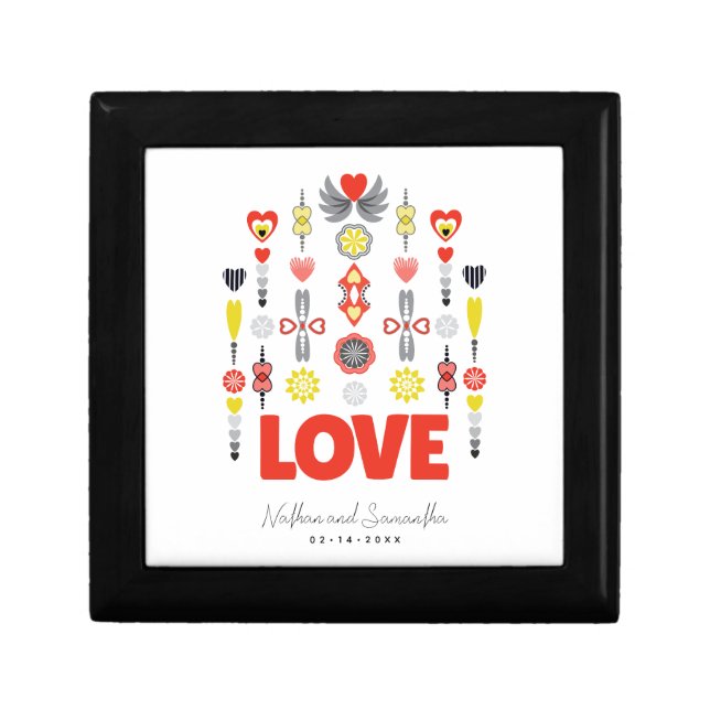 LOVE Cute Minimalist Anniversary  Gift Box (Front)