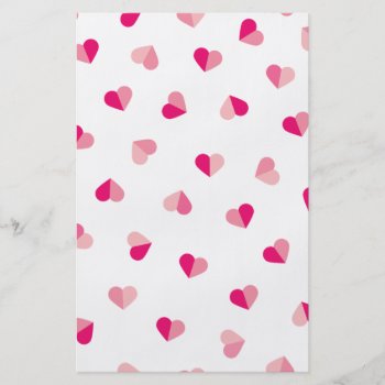 Love Cute Pink Heart Pattern Flyer by allpattern at Zazzle