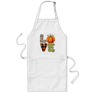 LOVE – Cute Pumpkin & Polka Dot Letters Long Apron