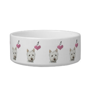 Love Cute Westie Dog Pet Bowl
