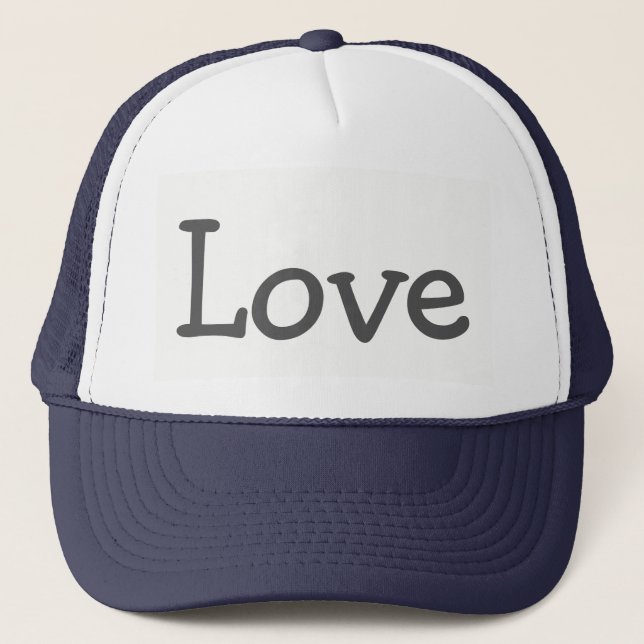 Love Cute Word Print Design Trucker Hat (Front)