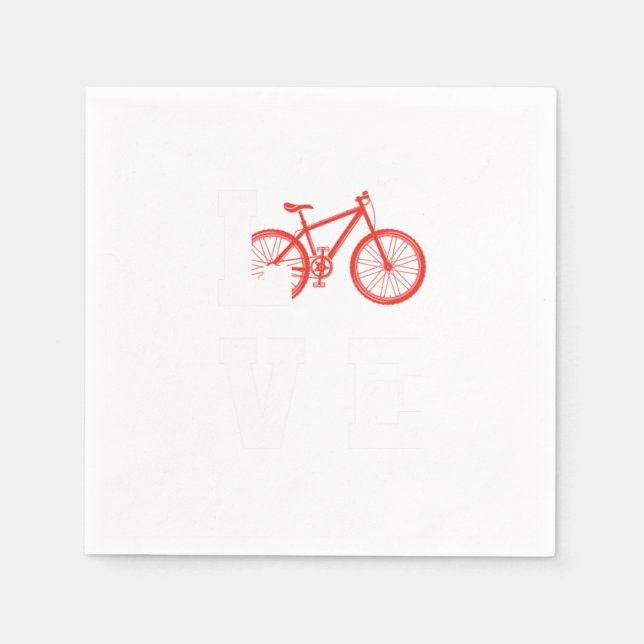 Love Cycling Bicycle Bike Mountain Bike Tour Gift Napkins (Front)
