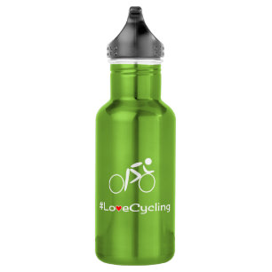Love cycling slogan cyclist stainless steel water bottle