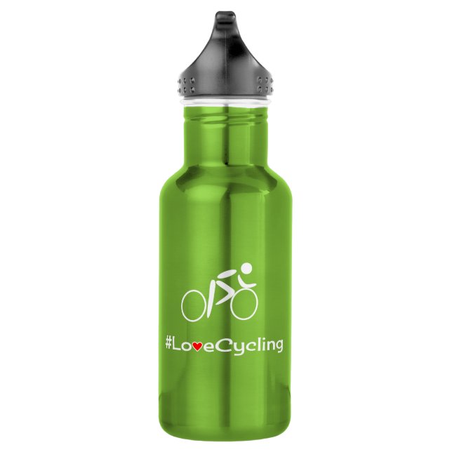 Love cycling slogan cyclist stainless steel water bottle (Right)