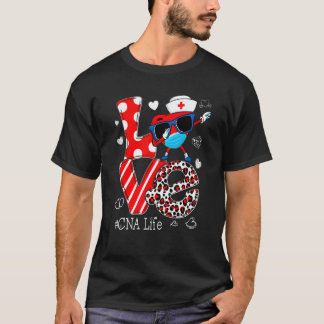 Love Dabbing Heart Nursing CNA Nurse Life Valentin T-Shirt