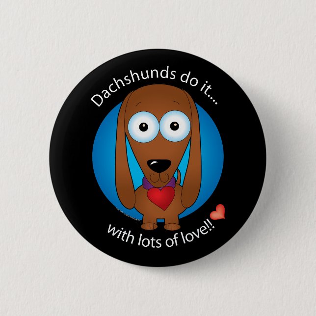 Love Dachshund 1 Button (Front)