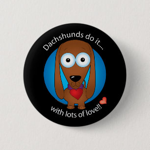 Love Dachshund 1 Button
