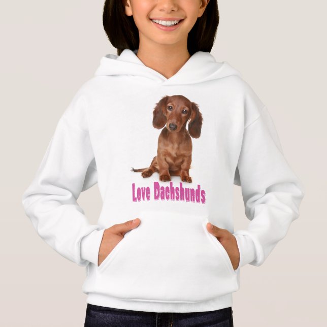 Love Dachshund Puppy Dog Sweatshirt (Front)