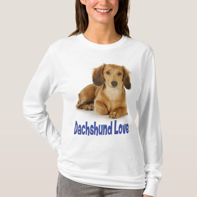 Love Dachshund Puppy Dog Tee Shirt (Front)