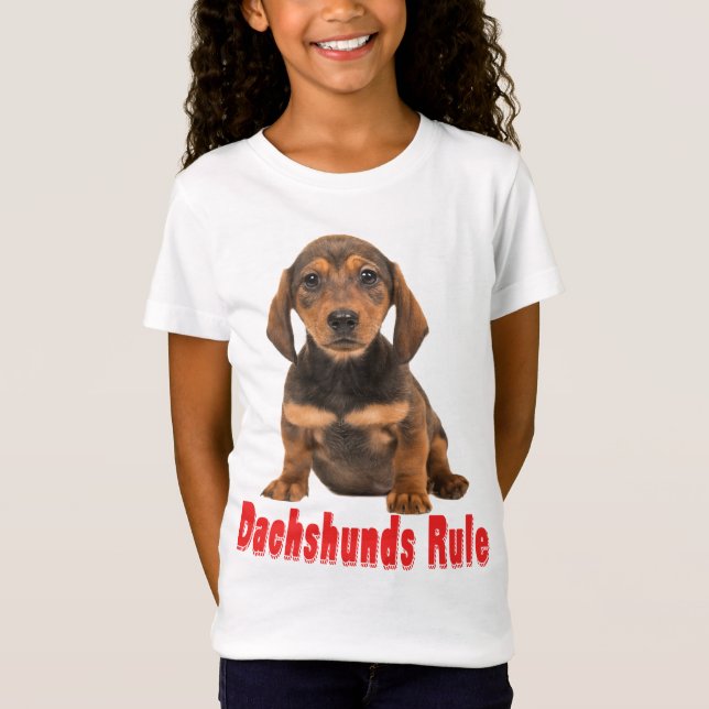Love Dachshund Puppy Dog Tee Shirt (Front)