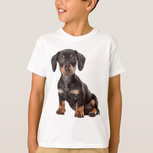 Love Dachshund Puppy Dog Tee Shirt (Front)