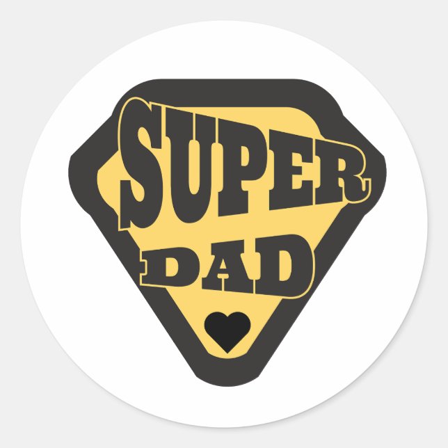 Love Dad - Family Love Classic Round Sticker (Front)