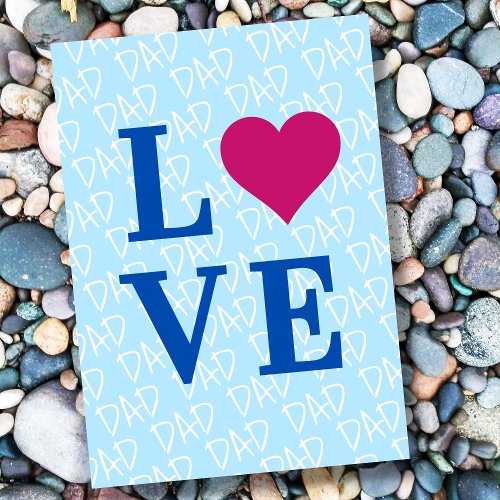 Love Dad Love Father we Love you Dad custom Card