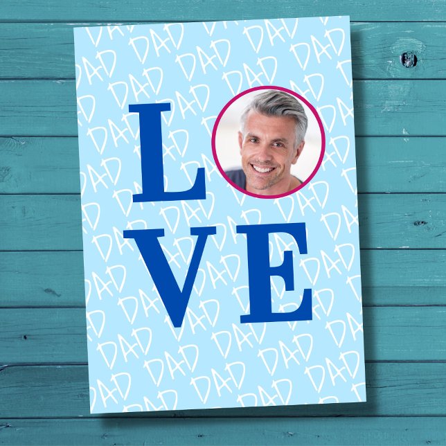 Love Dad Love Father we Love you Dad custom photo Card (Creator Uploaded)