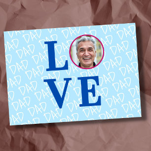 Love Dad Love Father we Love you Dad custom photo Card