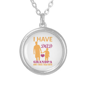 love Dad Silver Plated Necklace