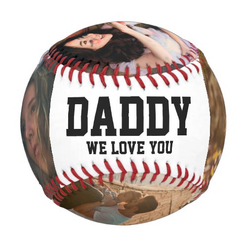 Love daddy ever 5 photos grid collage father day baseball