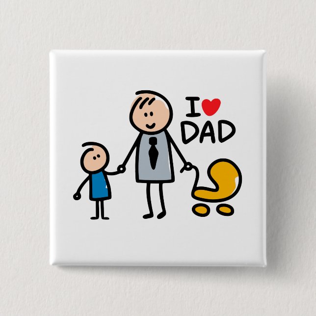 Love Daddy print Button (Front)