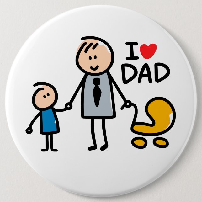 Love Daddy print Button (Front)