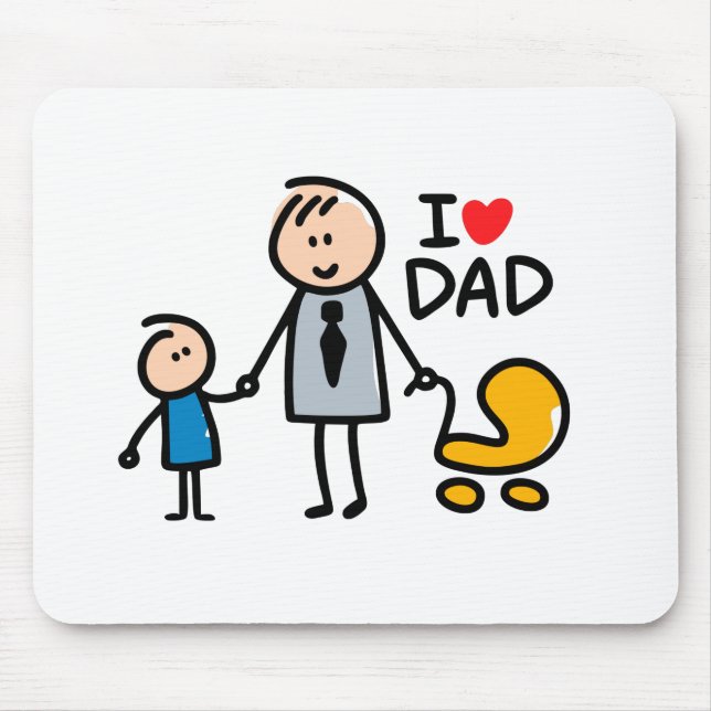 Love Daddy print Mouse Pad (Front)