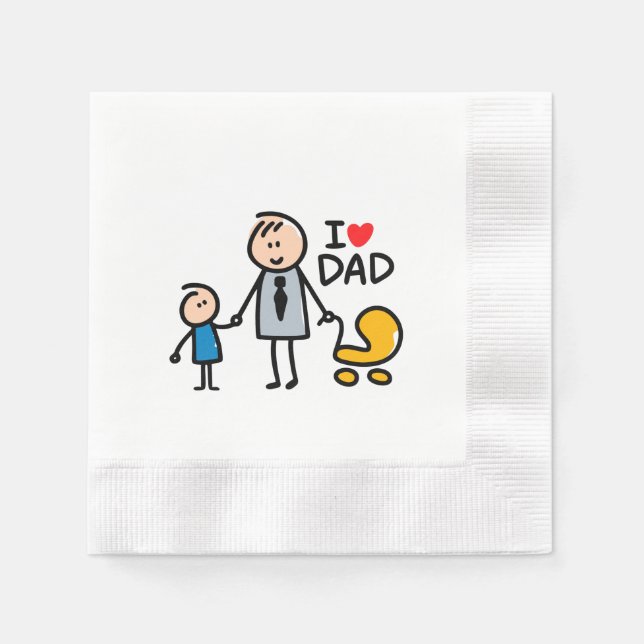 Love Daddy print Napkins (Front)