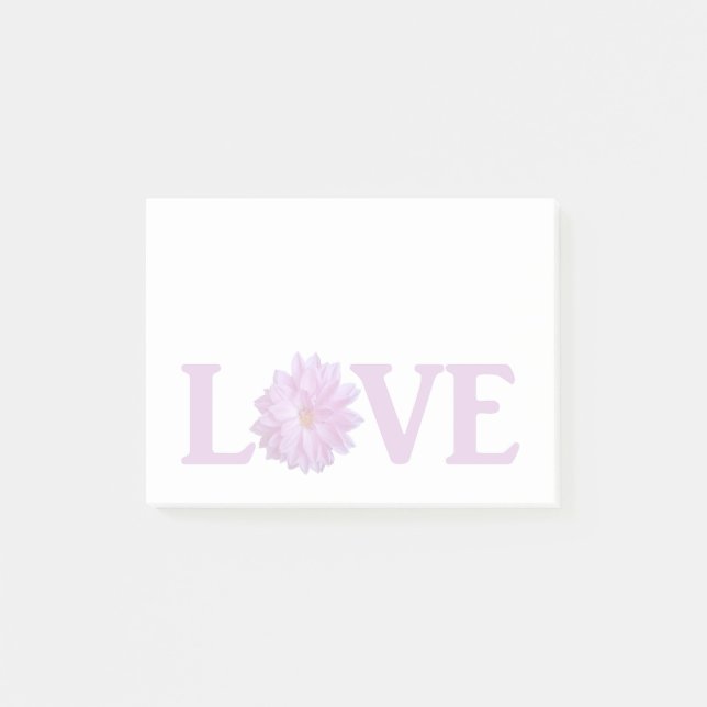 Love Dahlia Lavender Post-it Notes (Front)