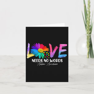 Love Daisy Autism Awareness Needs No Words Card