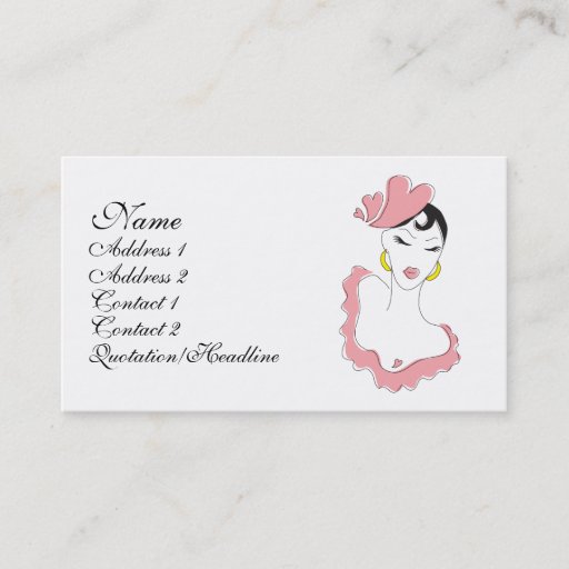 Customizable love dance. business cards