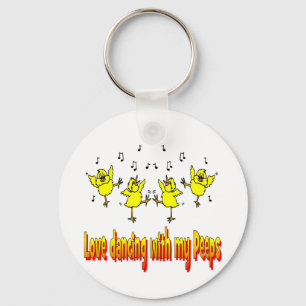 LOVE DANCING WITH MY PEEPS GIFTS KEYCHAIN