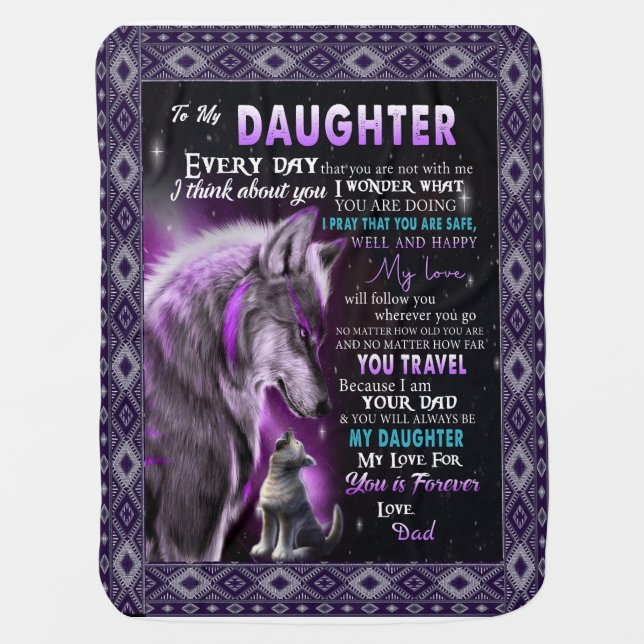Love Daughter | Letter To My Daughter Love For You Baby Blanket (Front)