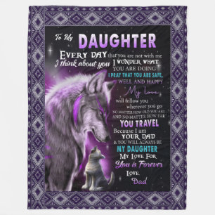 Love Daughter Letter To My Daughter Love For You Fleece Blanket