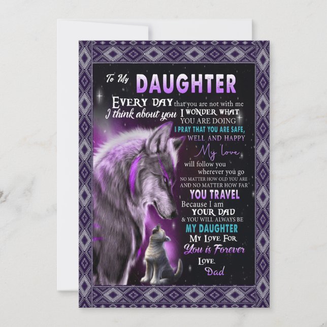 Love Daughter | Letter To My Daughter Love For You Holiday Card (Front)