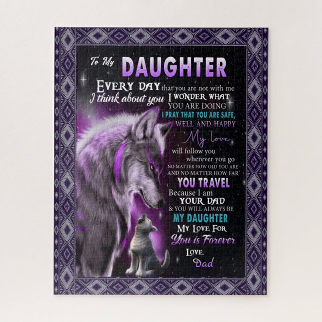 Love Daughter | Letter To My Daughter Love For You Jigsaw Puzzle (Vertical)