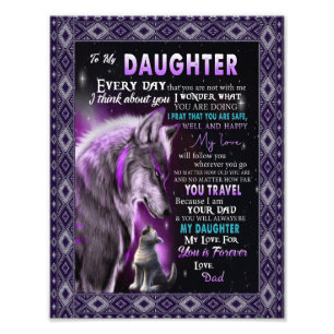 Love Daughter Letter To My Daughter Love For You Photo Print
