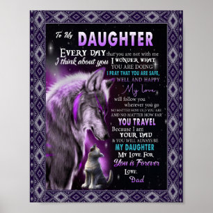 Love Daughter Letter To My Daughter Love For You Poster