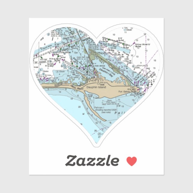 Love Dauphin Island Al Sticker (Sheet)