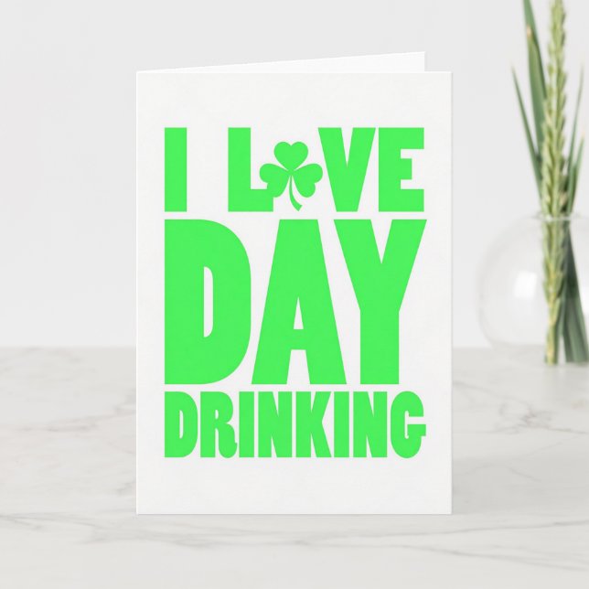 Love Day Drinking Shamrock Card (Front)