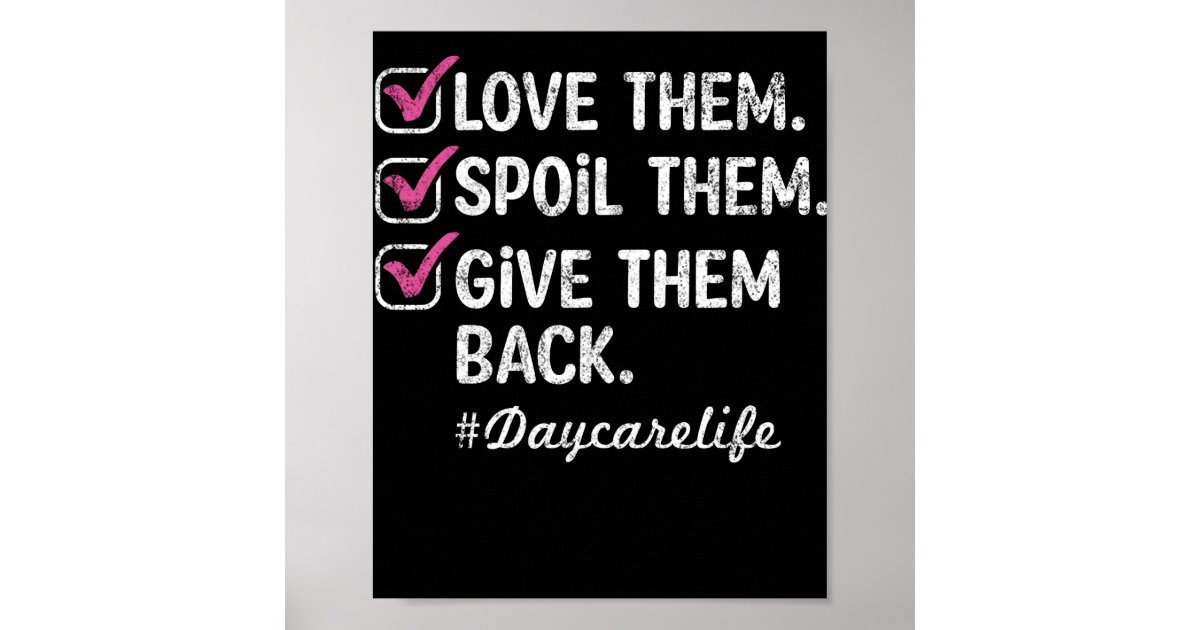 Love Daycare Provider Childcare Appreciation Poster Zazzle
