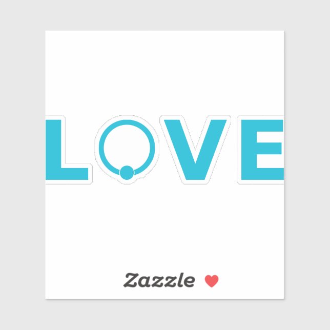 LOVE Decal — Captive Ring O (Cyan) (Sheet)