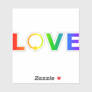 LOVE Decal — Captive Ring O (Rainbow)