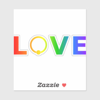 LOVE Decal — Captive Ring O (Rainbow)