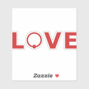 LOVE Decal — Captive Ring O (Red)
