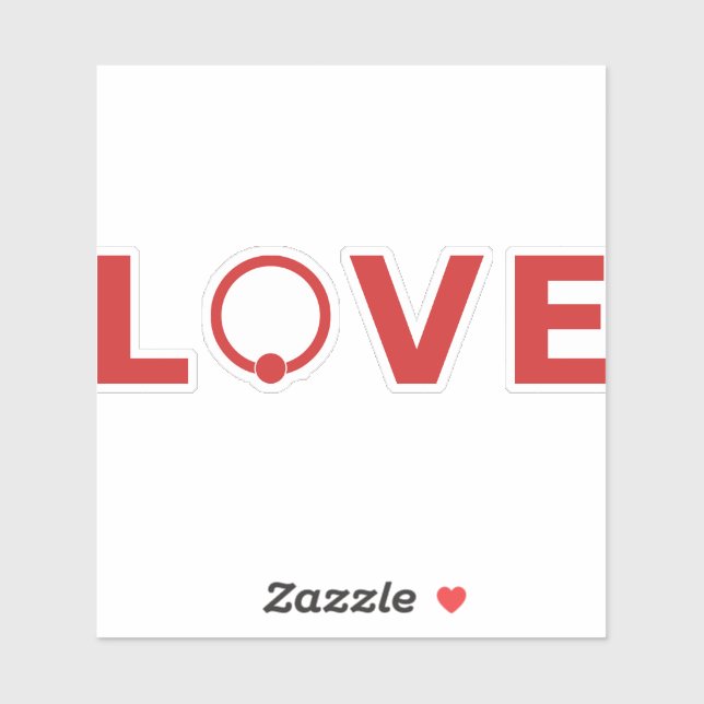 LOVE Decal — Captive Ring O (Red) (Sheet)