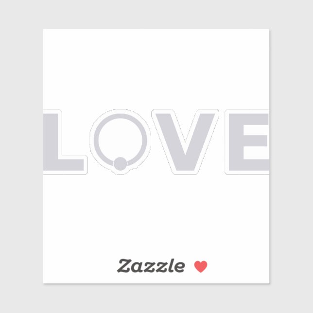 LOVE Decal — Captive Ring O (Silver) (Sheet)