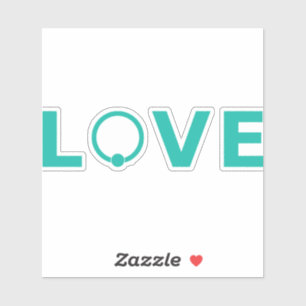 LOVE Decal — Captive Ring O (Teal)
