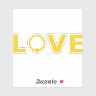 LOVE Decal — Captive Ring O (Yellow)