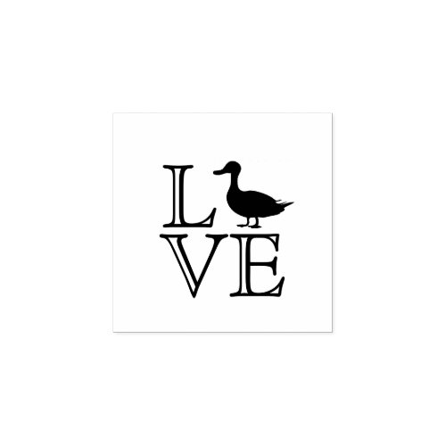 Love Decorative Script Duck Egg Stamp